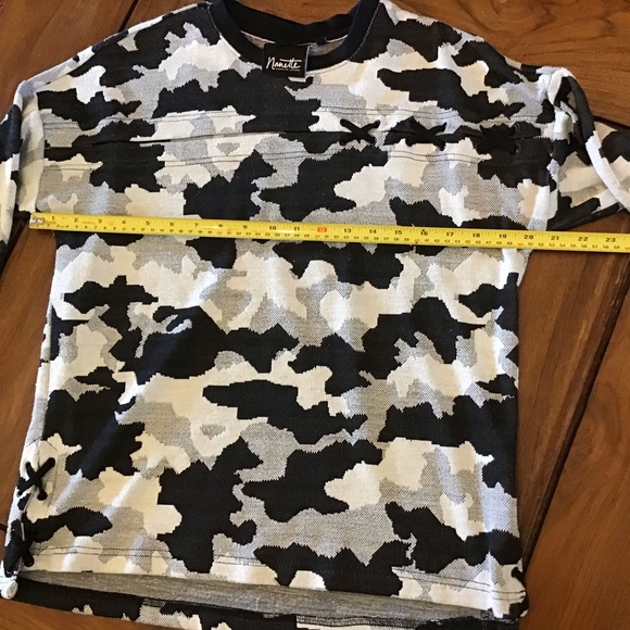 2 for 20$!Nanette Lepore camo print sweatshirt S - Picture 7 of 7